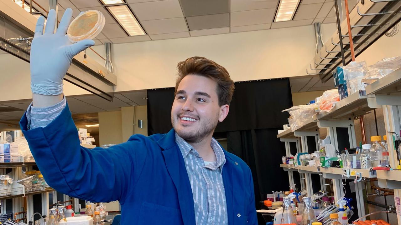 Tanner in Lab
