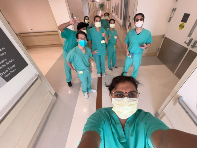 Q@AS students in scrubs